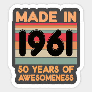 Made In 1961 Sticker